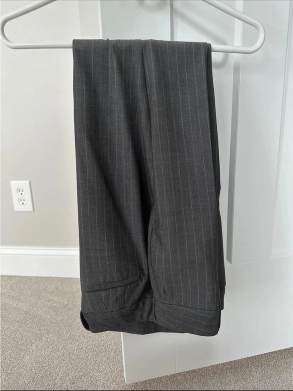 Women’s Charcoal Pinstripe Dress Pants - Classic Tailored Fit